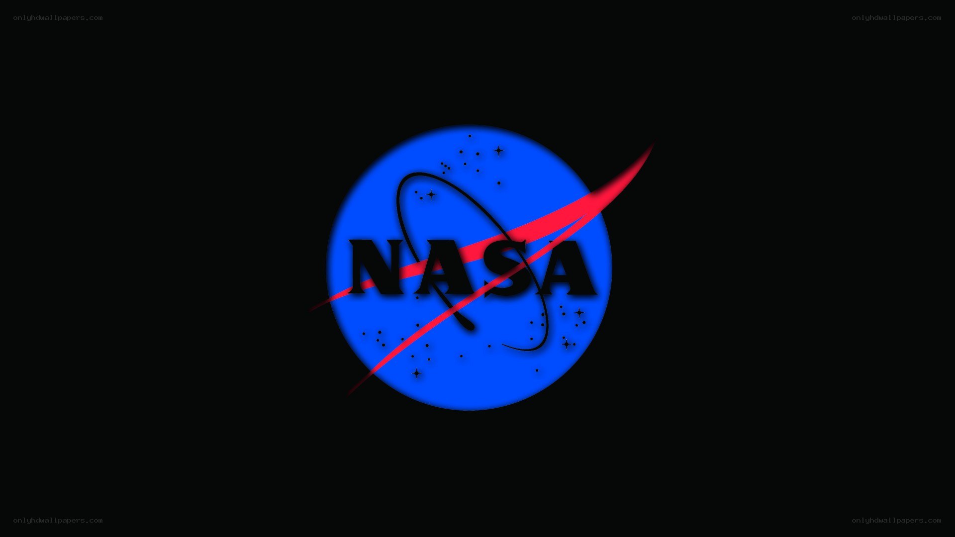 NASA logo on black background