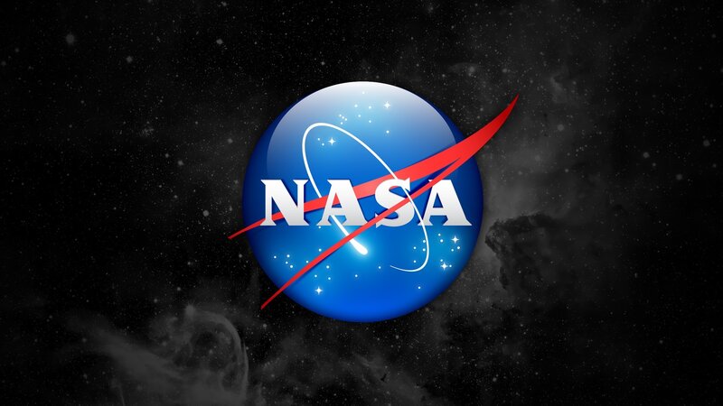 NASA Logo on Space Background