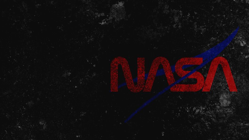 NASA Logo on Textured Background — Black