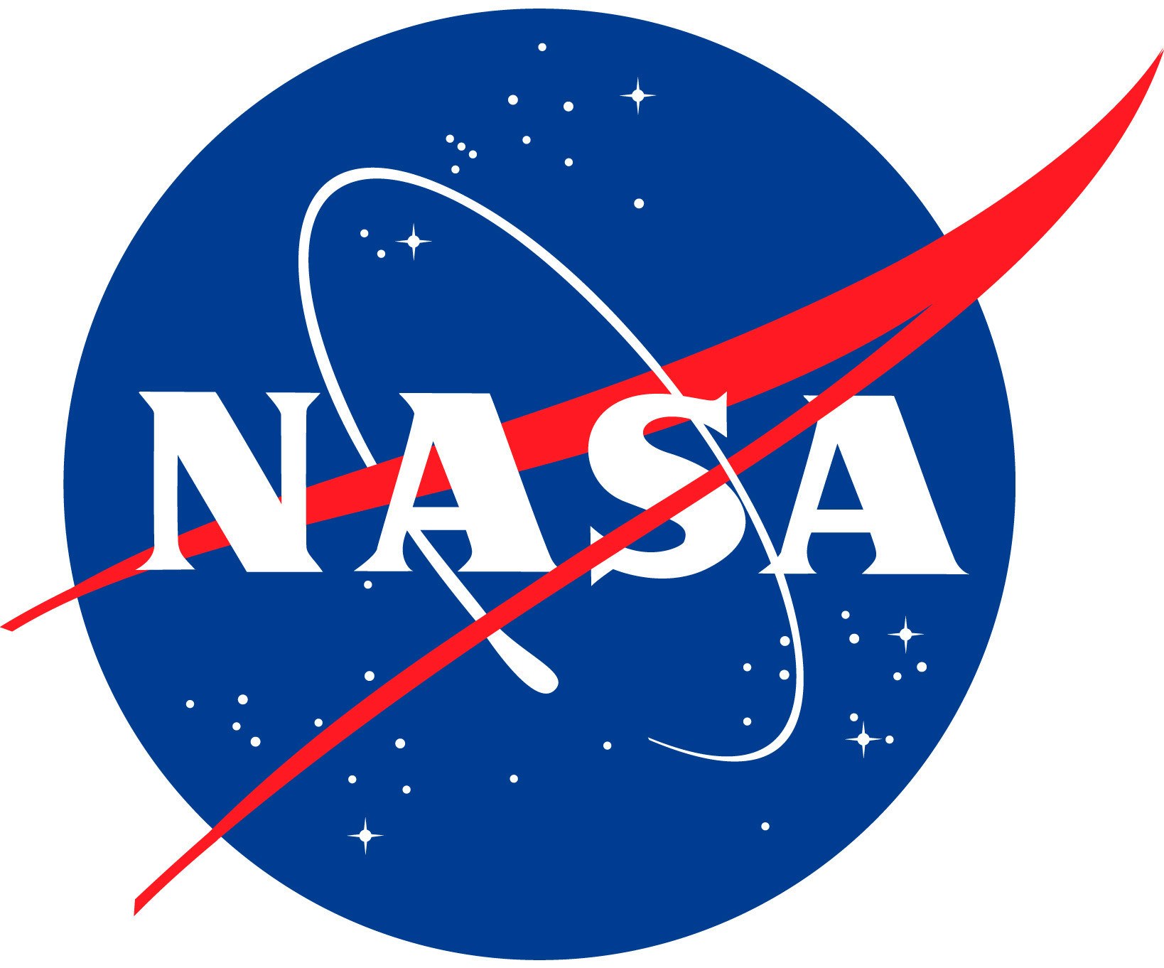 NASA logo with space design