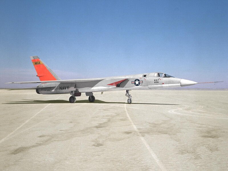 NASA Navy jet on tarmac