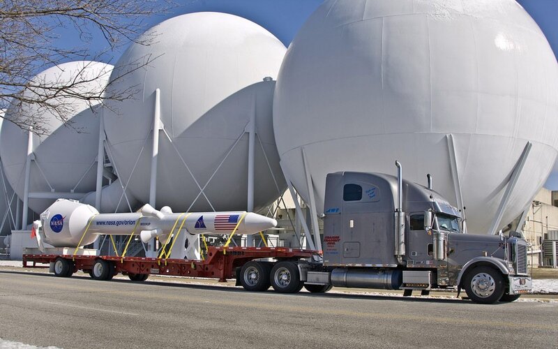 NASA Orion transport truck