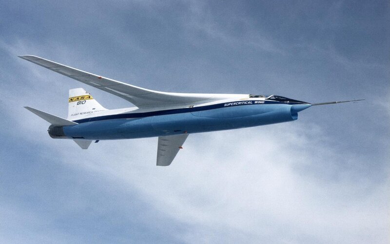 NASA research aircraft in flight