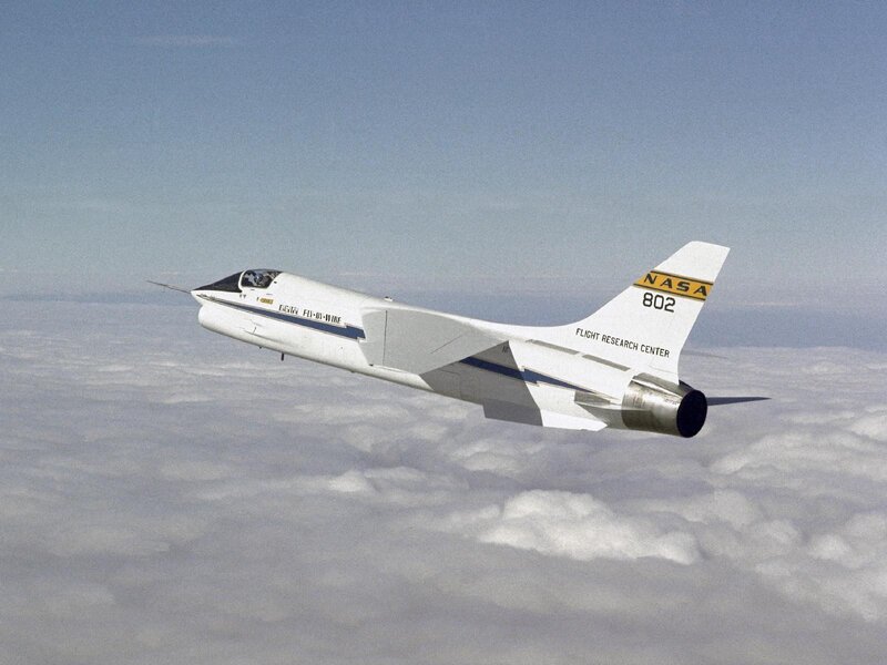 NASA research aircraft in flight