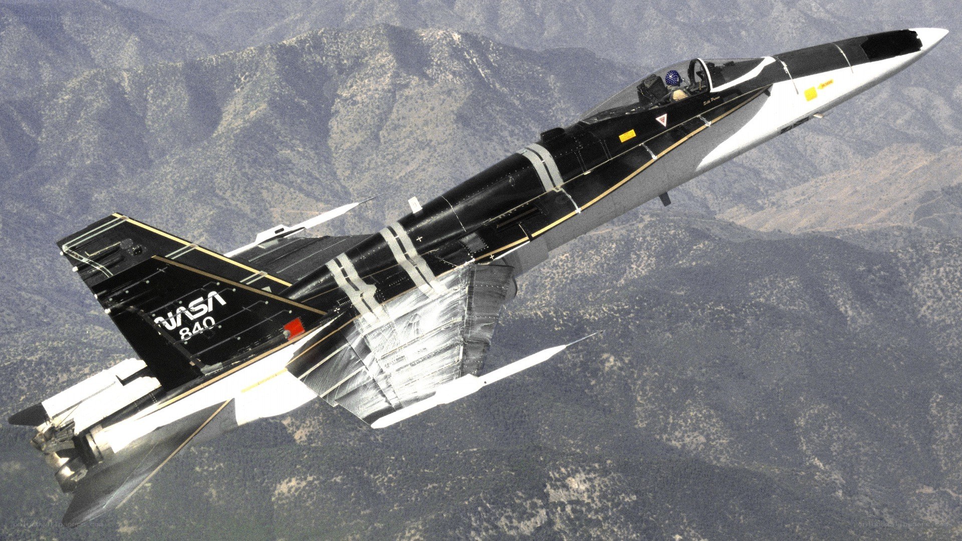 NASA research jet in flight