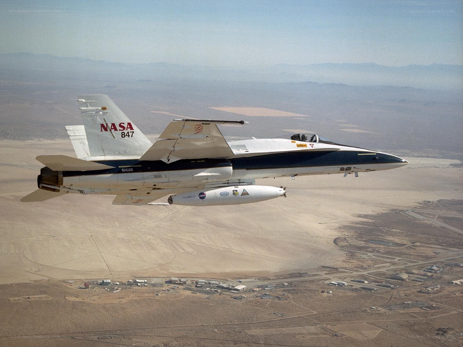 NASA research jet in flight