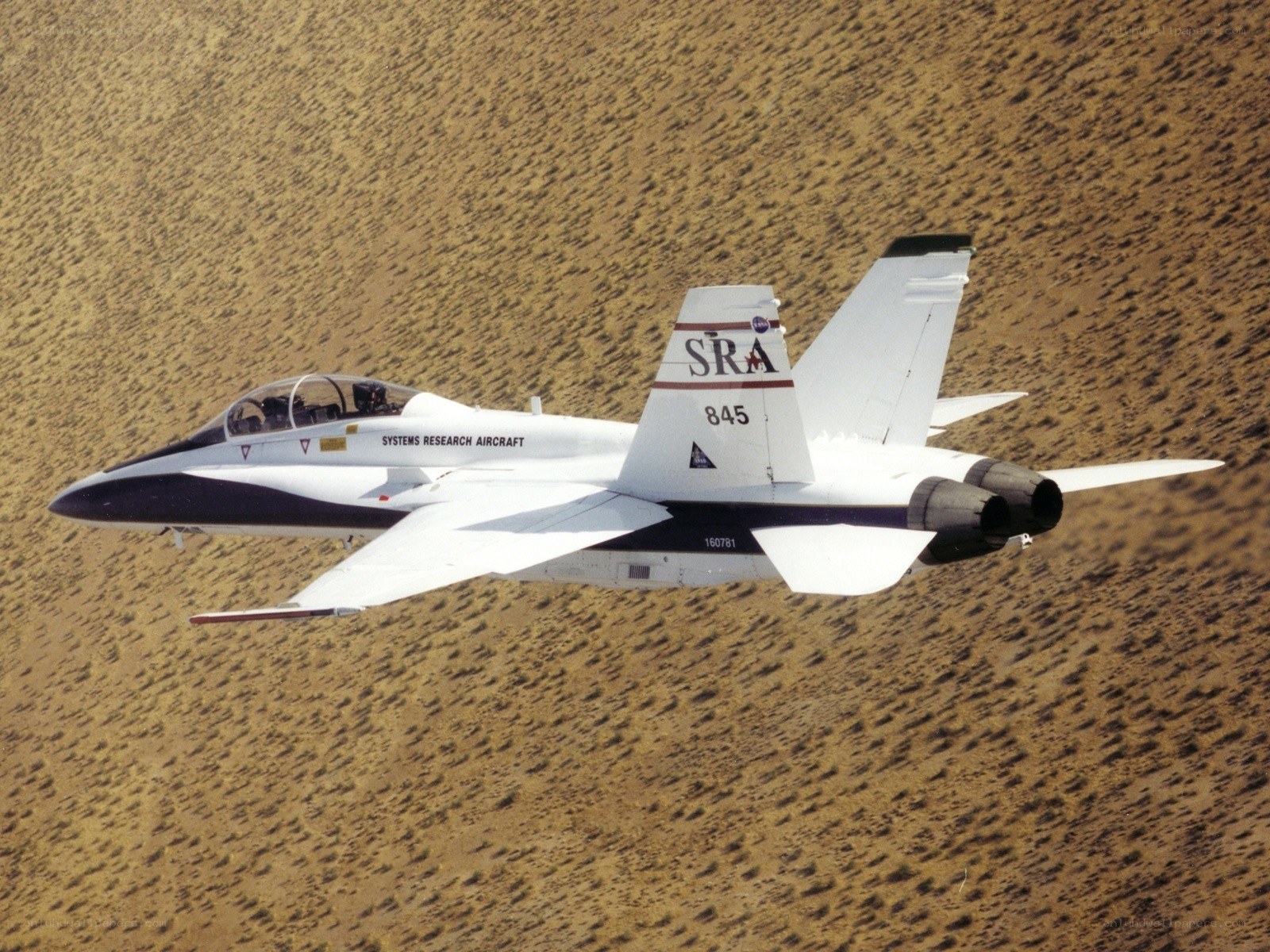 NASA research jet in flight