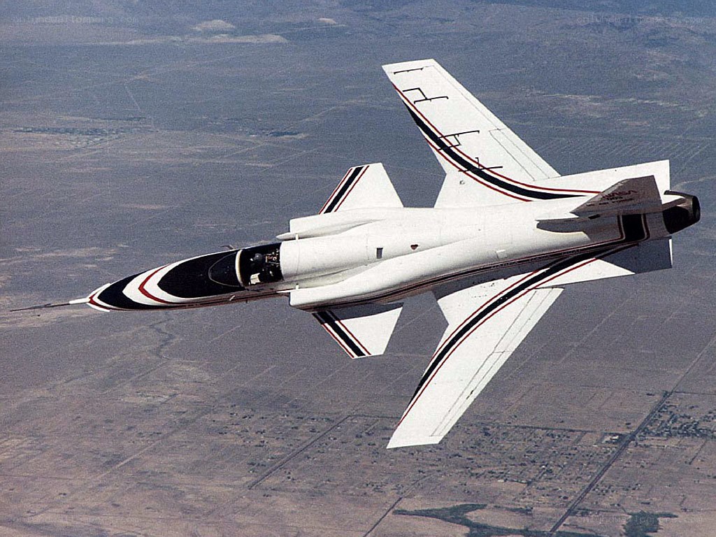 NASA research jet in flight