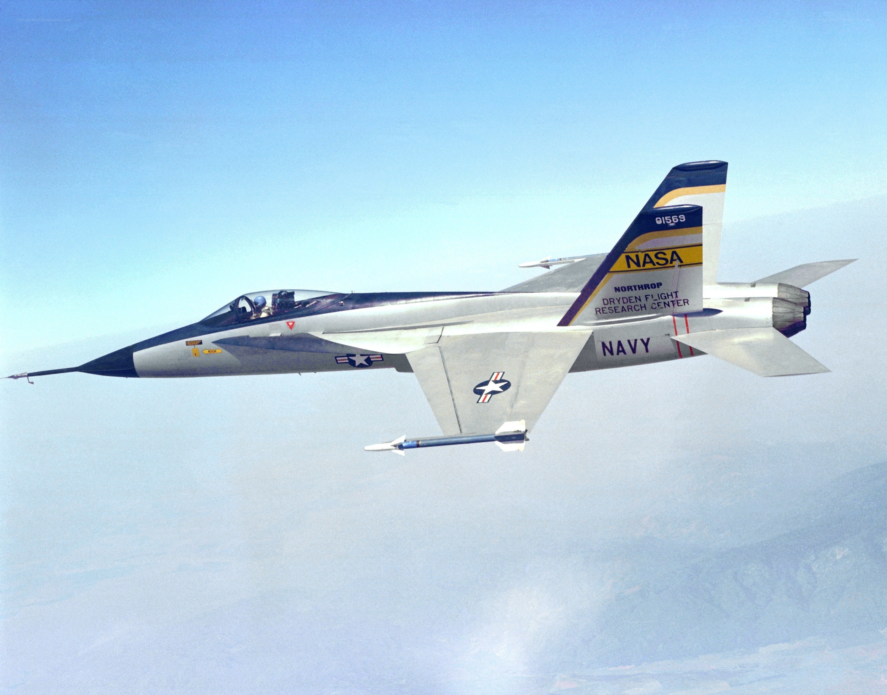 NASA research jet in flight