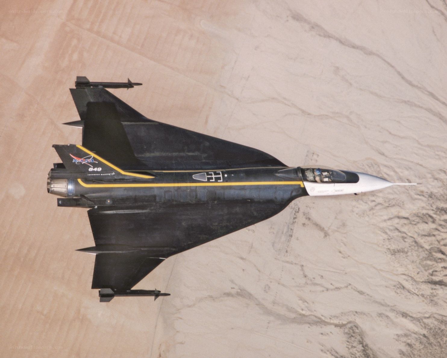 NASA research jet in flight