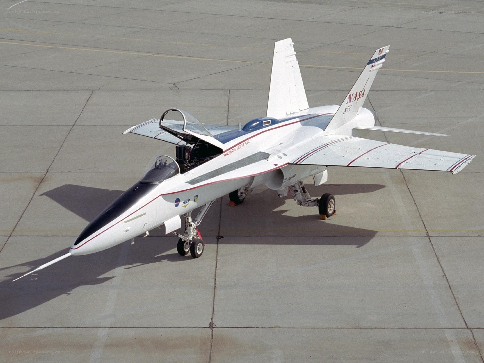 NASA research jet on tarmac