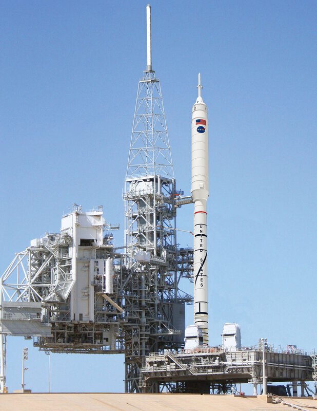 NASA rocket on launch pad