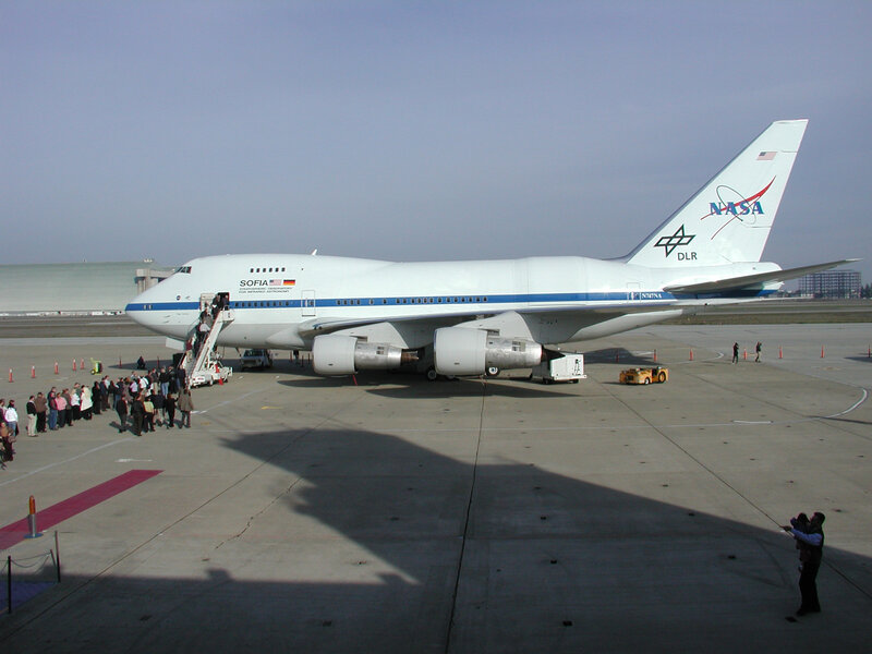 NASA SOFIA aircraft on tarmac