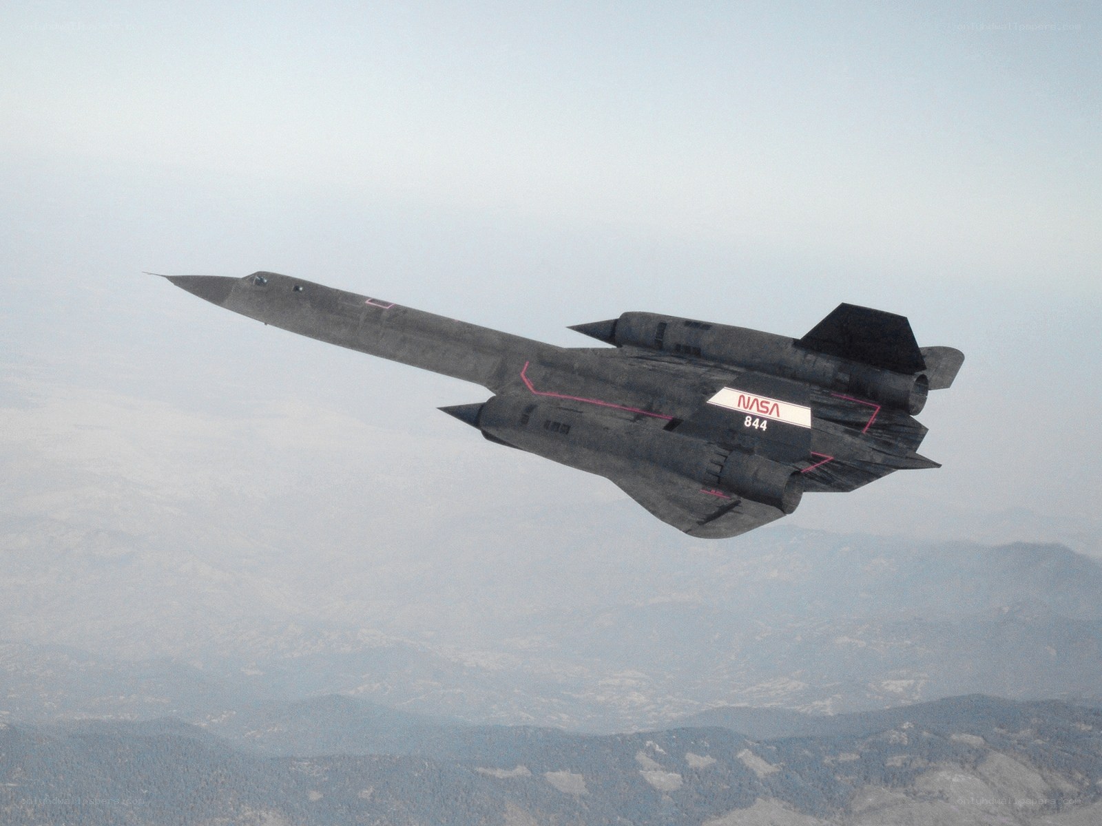 NASA SR-71 Blackbird in flight