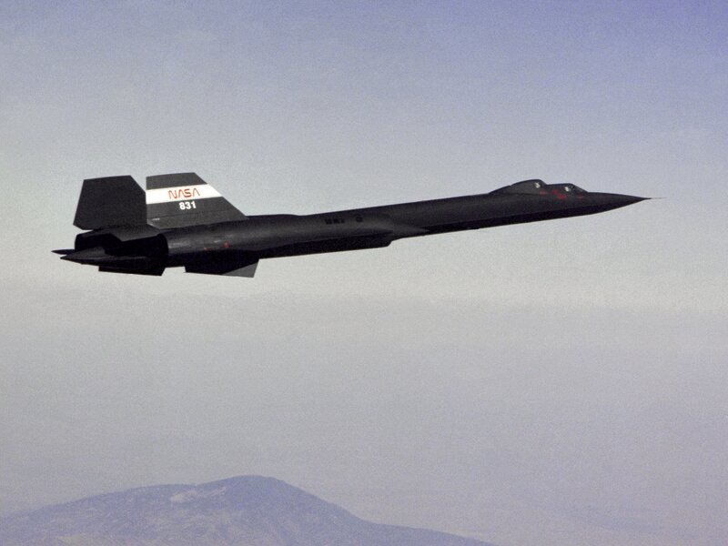 NASA SR-71 Blackbird in flight