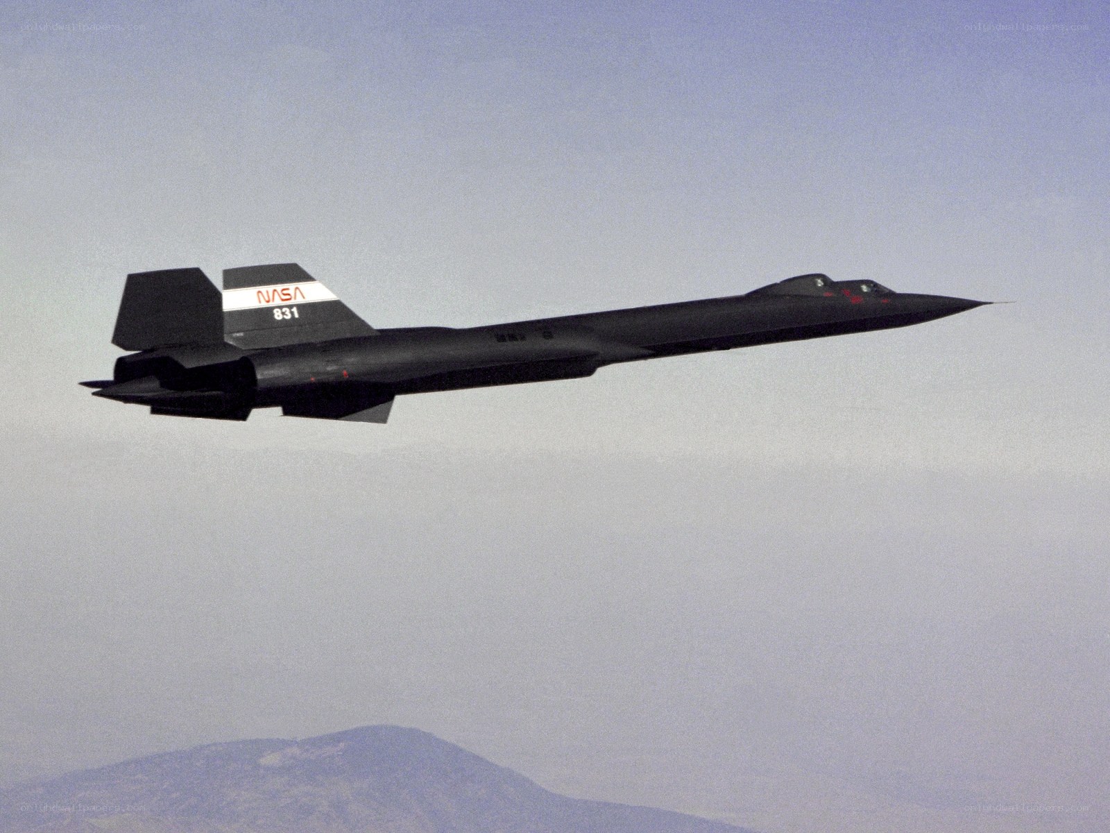 NASA SR-71 Blackbird in flight