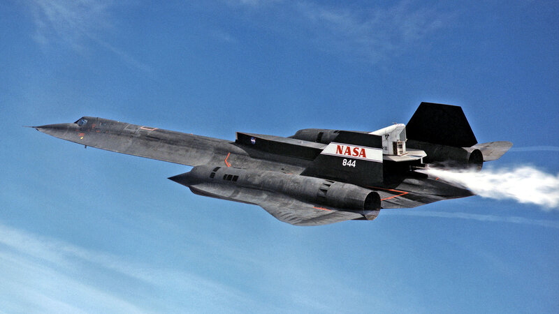 NASA SR-71 Blackbird in flight