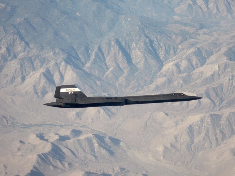 NASA SR-71 Blackbird in flight