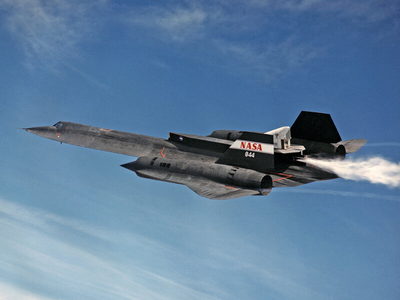 NASA SR-71 Blackbird in flight