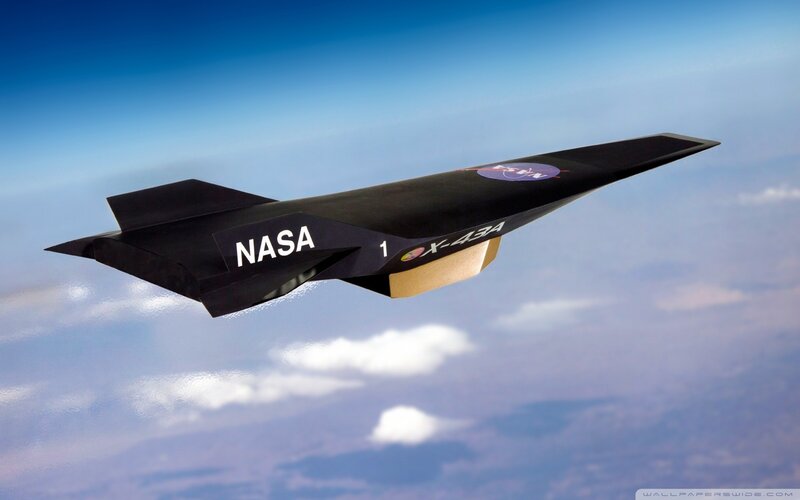 NASA X-43A Aircraft — Black, Dramatic, Afternoon
