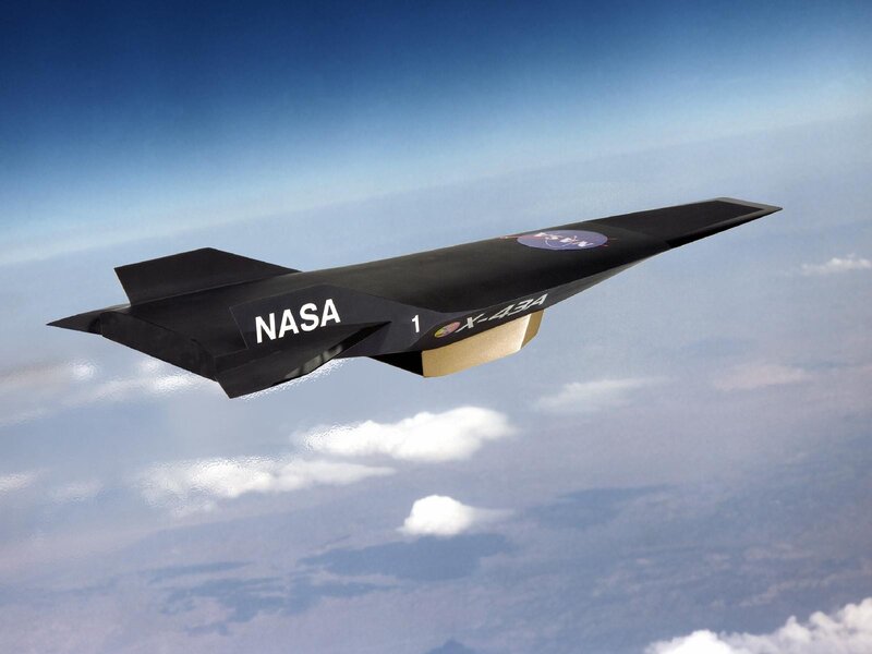 NASA X-43A aircraft in flight