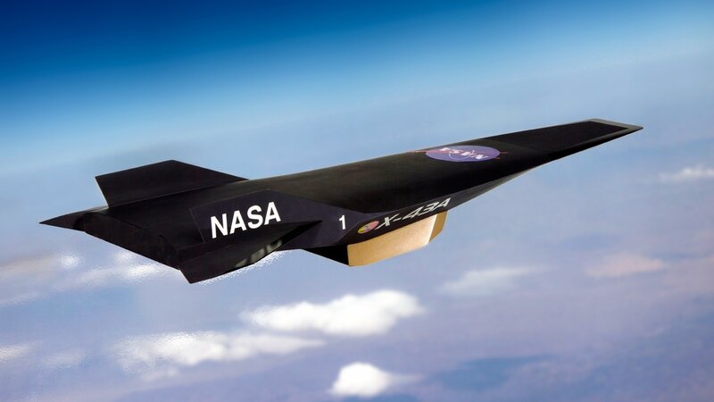 NASA X-43A aircraft in flight