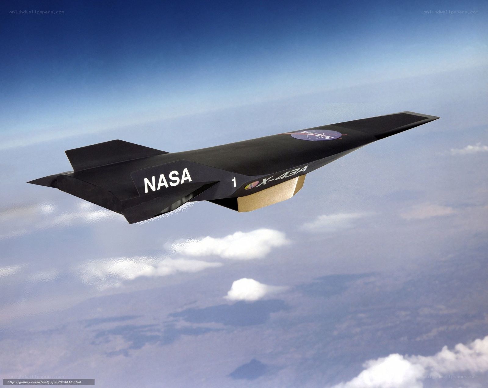 NASA X-43A aircraft in flight