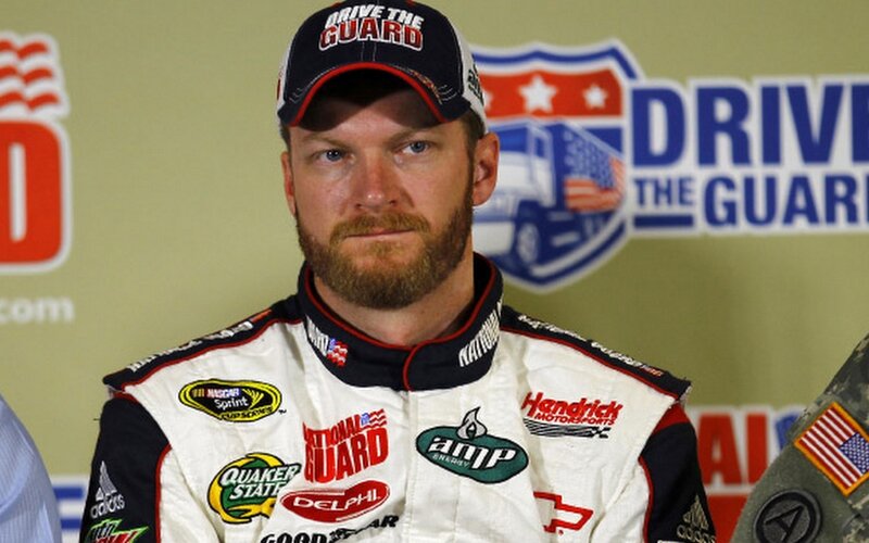 NASCAR driver at press event
