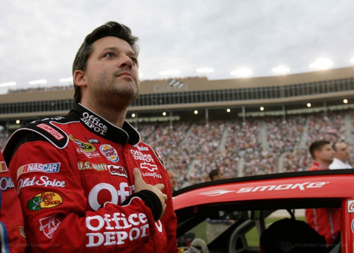 NASCAR driver at racetrack