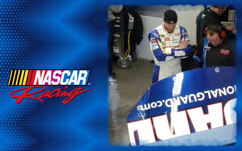 NASCAR Driver in Garage