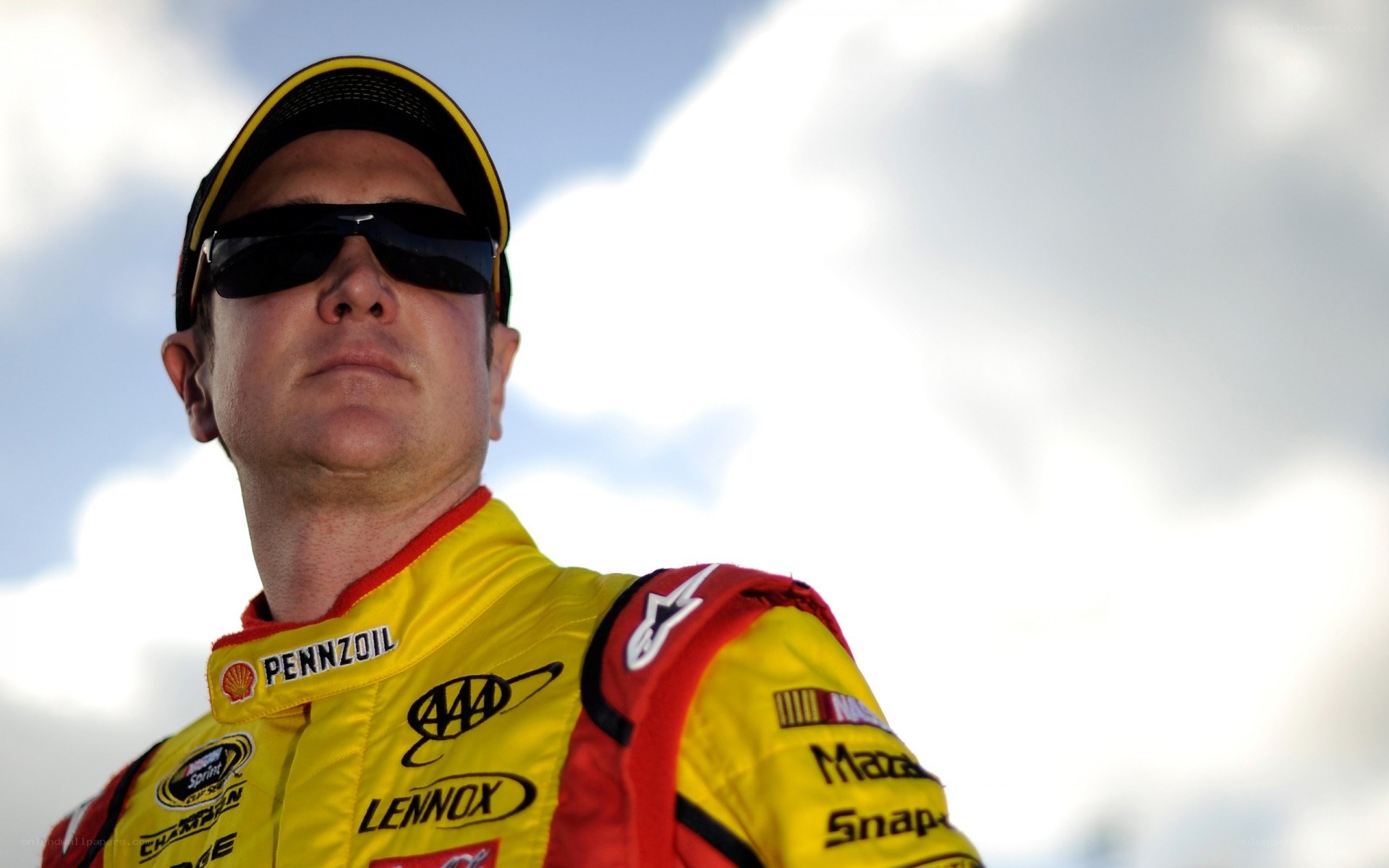 NASCAR driver in racing suit