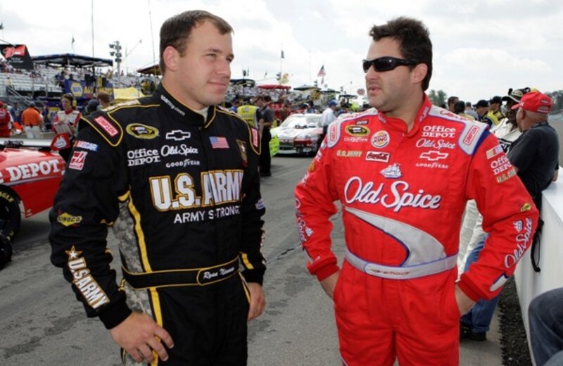 NASCAR drivers at a race