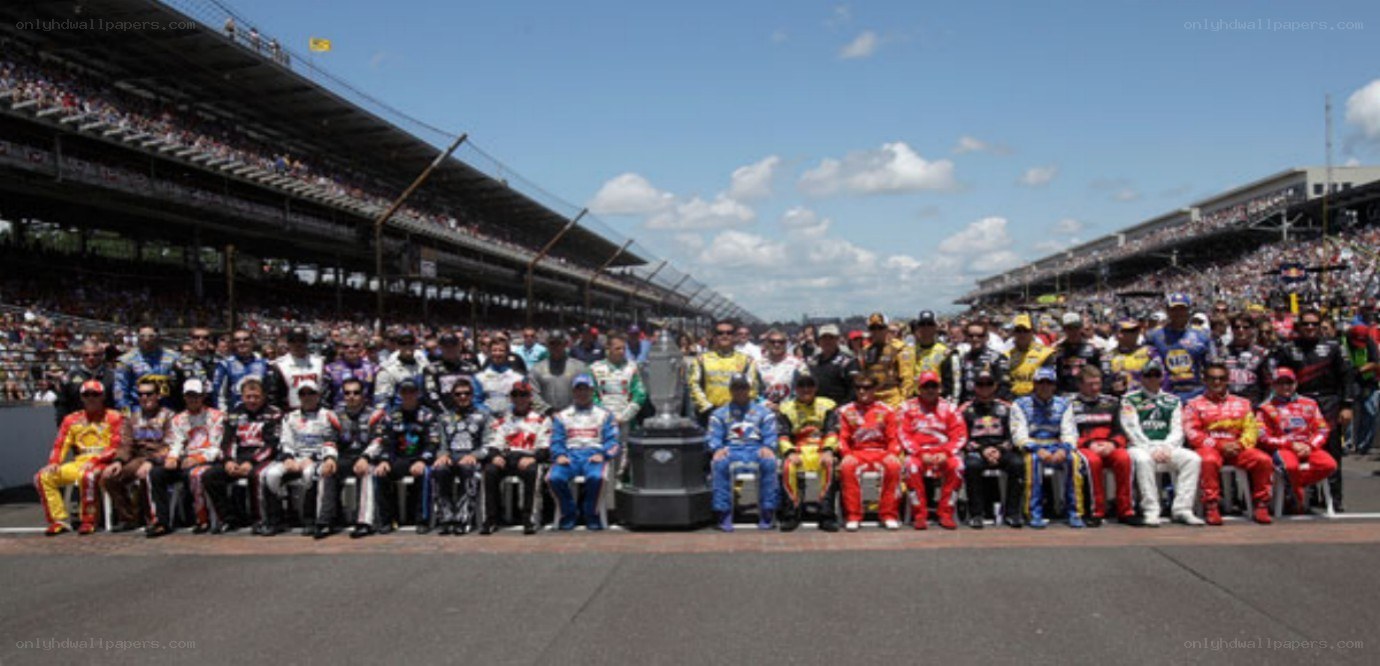 NASCAR drivers at race track