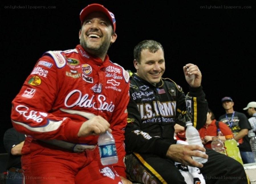NASCAR drivers celebrating