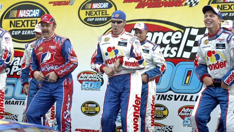 NASCAR Drivers on Podium — Blue