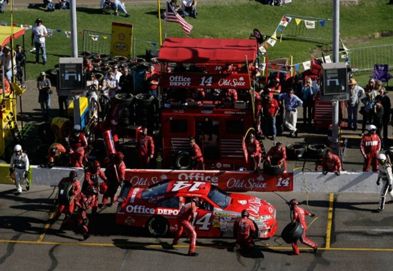 NASCAR Pit Crew — Red, Active, Afternoon