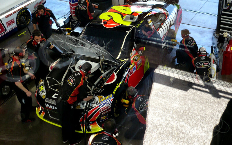 NASCAR Pit Crew Working — Black