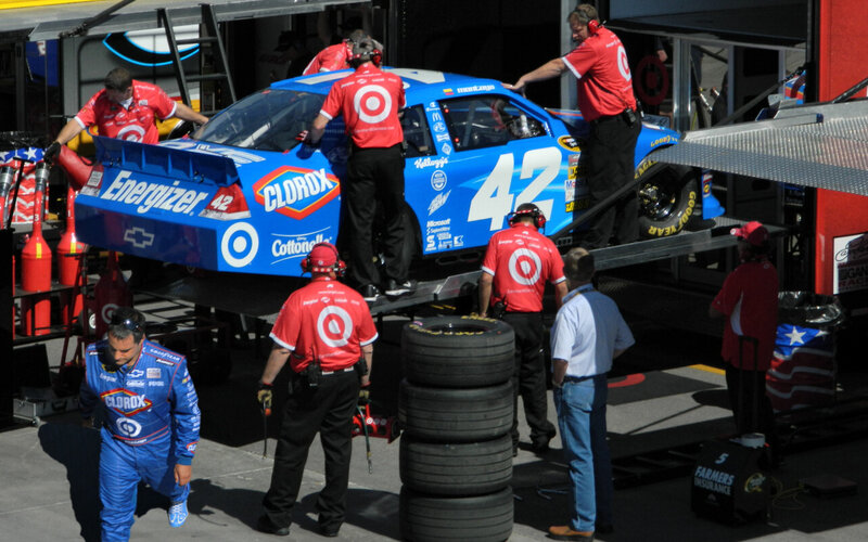 NASCAR Pit Crew Working