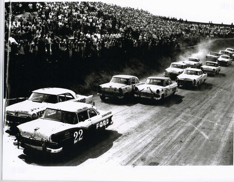 NASCAR race at dirt track