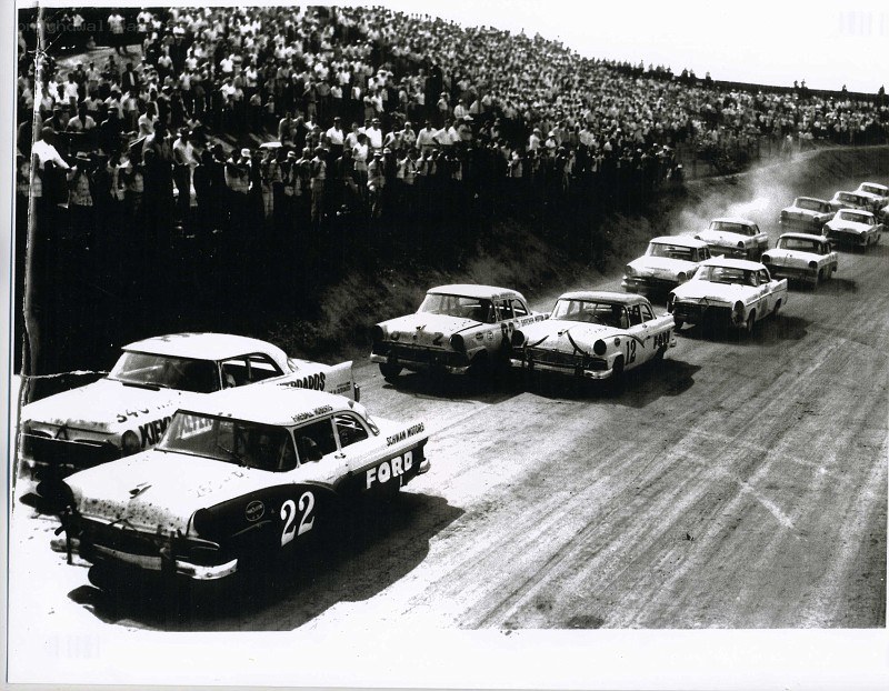 NASCAR race at dirt track