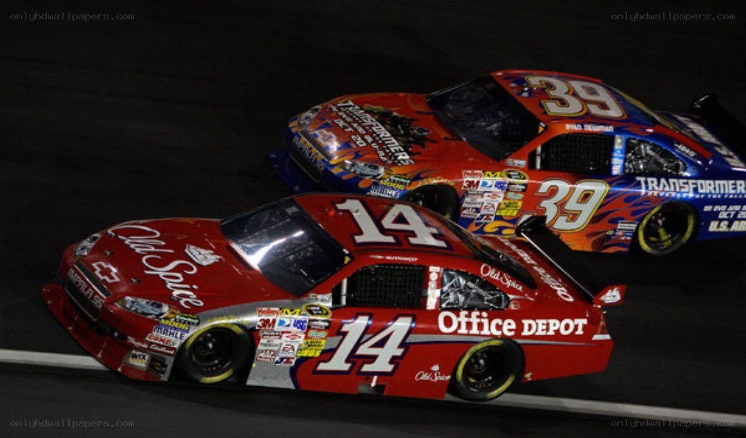 NASCAR race at night