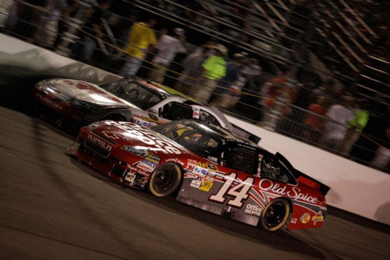 NASCAR race at night