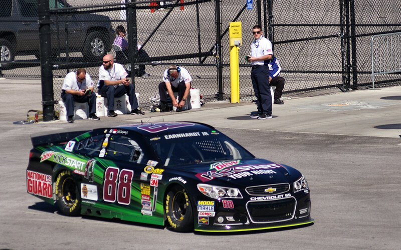 NASCAR Race Car — Black, Active, Afternoon