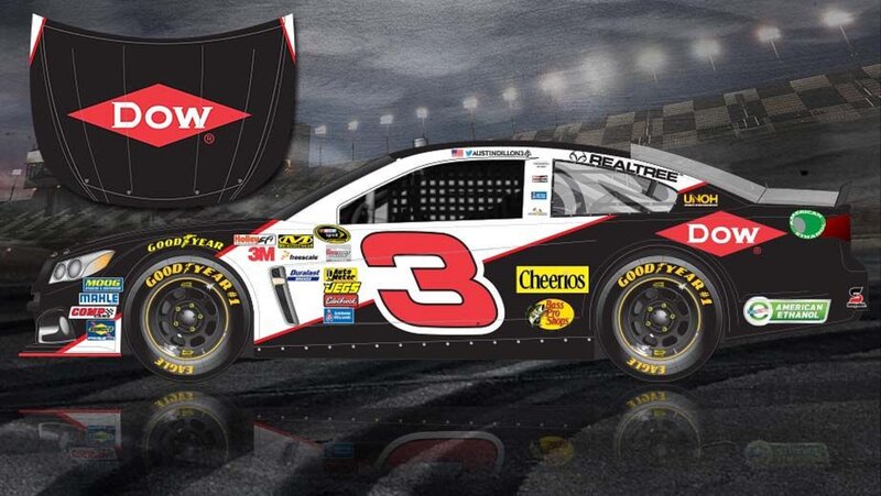 NASCAR Race Car — Black, Dramatic, Night