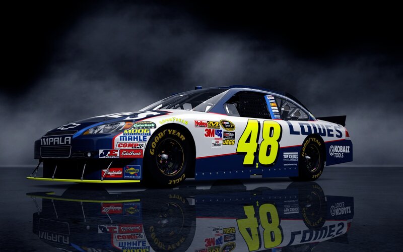 NASCAR Race Car — Blue, Dramatic, Night, 3d Render