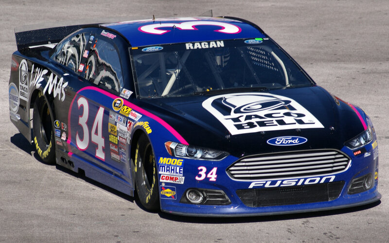 NASCAR Race Car — Blue, Dynamic, Afternoon