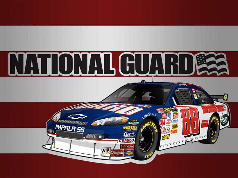 NASCAR Race Car — Blue, Patriotic
