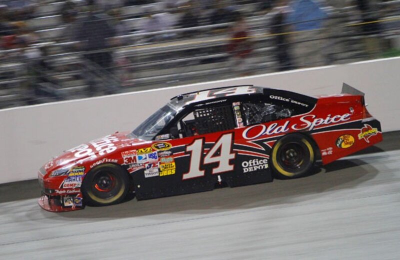 NASCAR race car on track