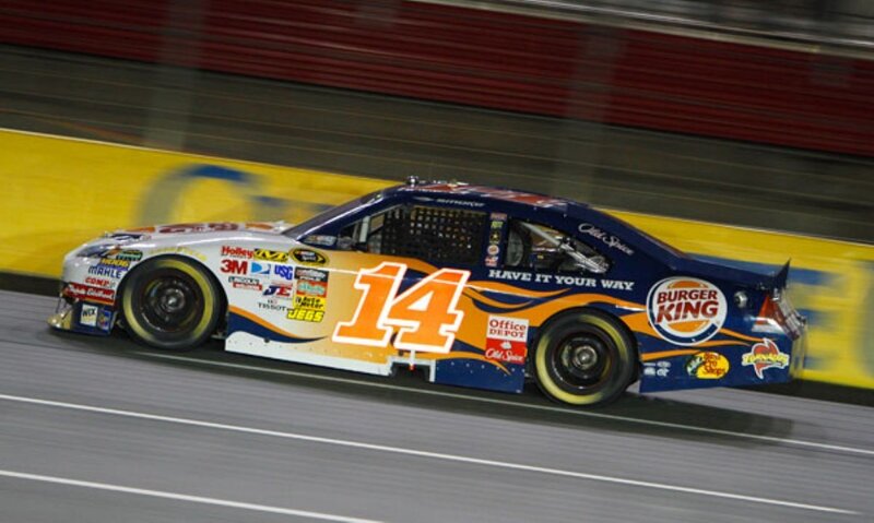 NASCAR race car on track