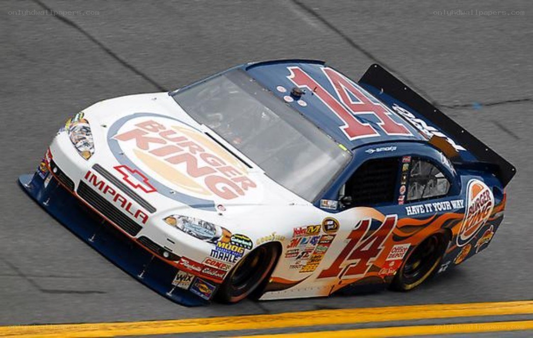 NASCAR race car on track